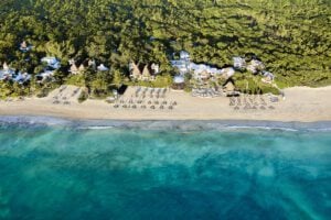 Maroma, a Belmond hotel taken from a drone's perspective