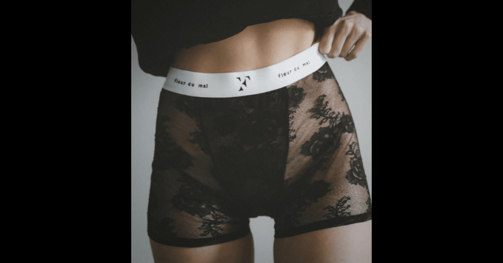 lace boxers from fleur du mal are our definition of upgraded lesbian lingerie