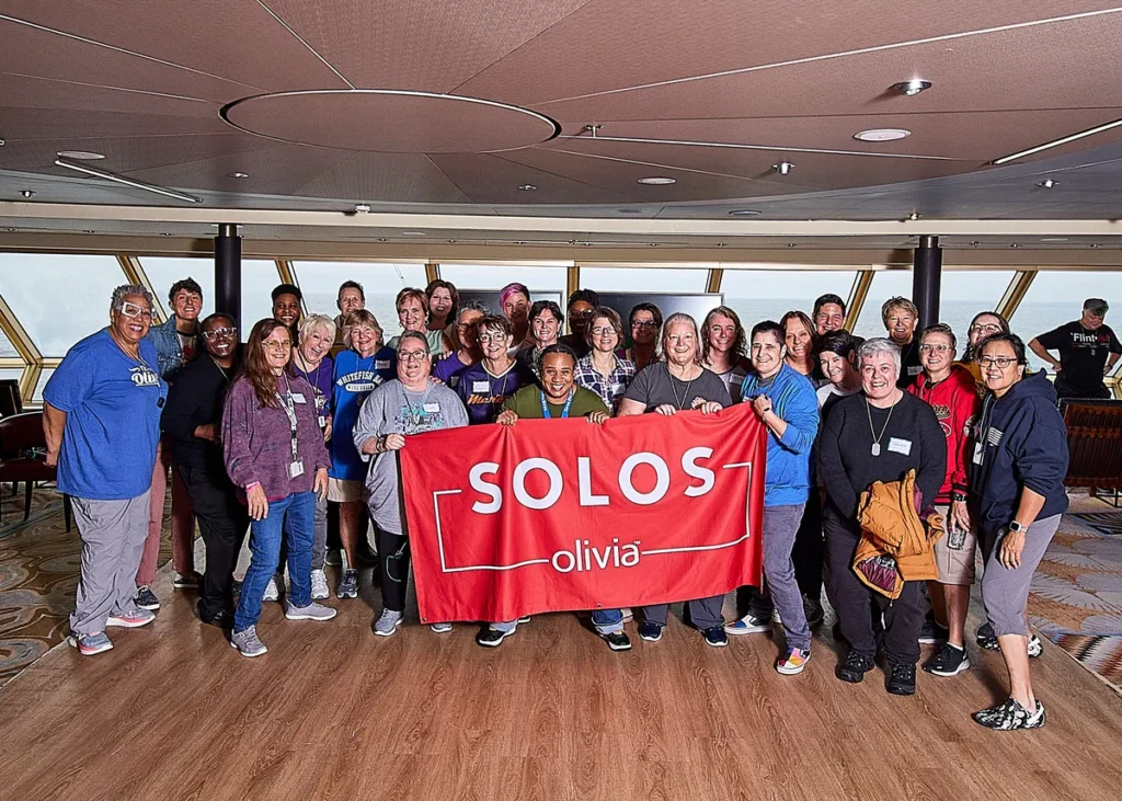 group photo from the Olivia solos mixer 