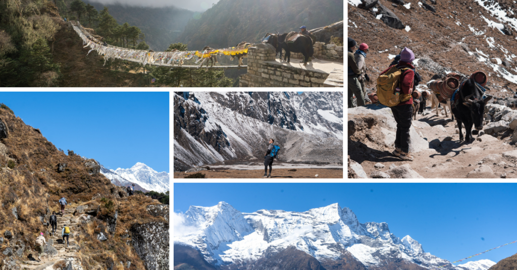 trekking in nepal on the EBC route