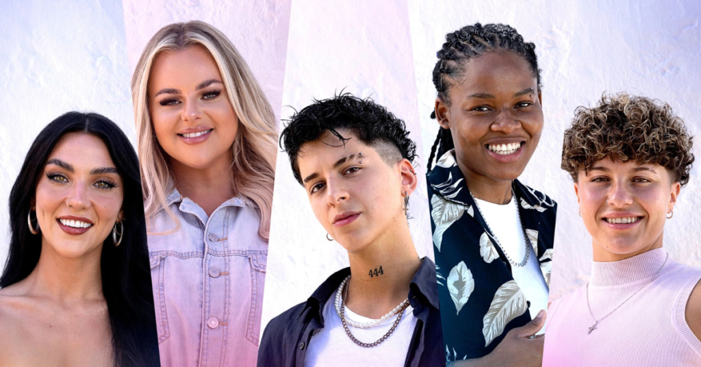 cast from the BBC show I Kissed a Girl, season 1