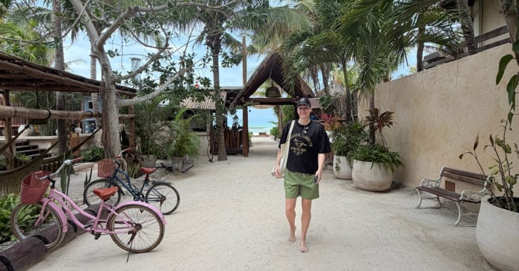 queer person exploring Isla Holbox